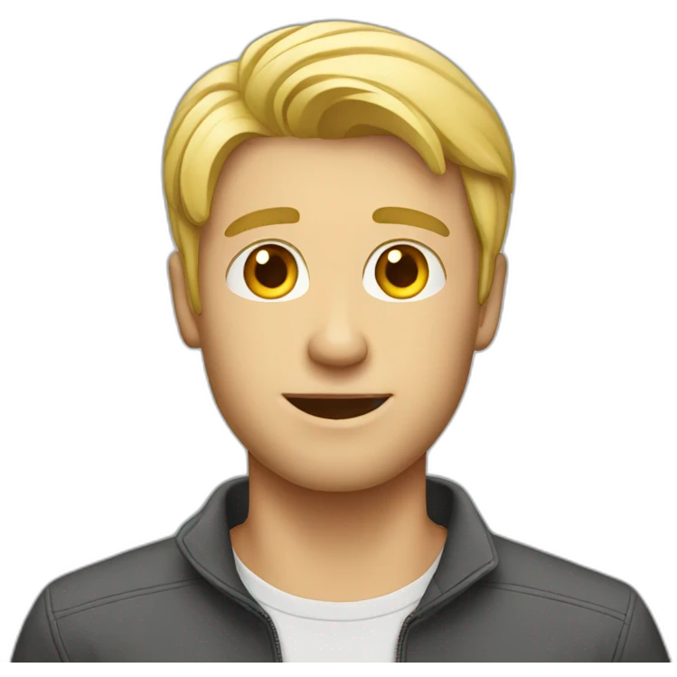 laptop blonde guy emoji