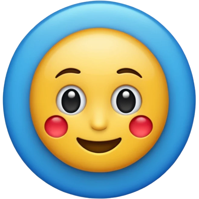 O emoji azul com o selo verificado dentro emoji
