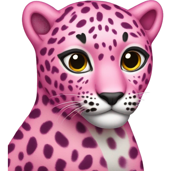 Pink leopard  emoji