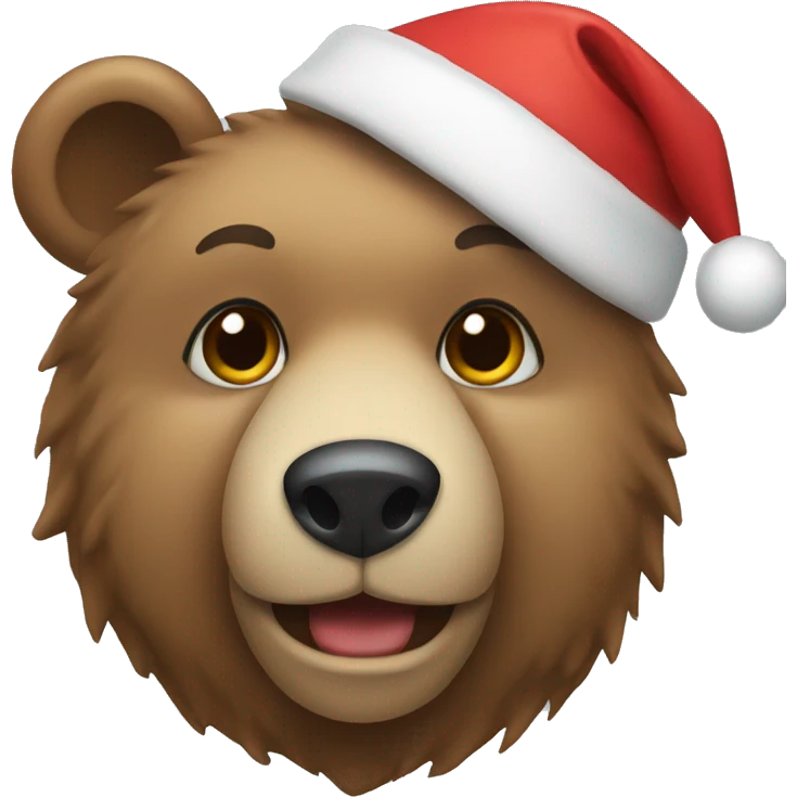 Christmas bear head emoji