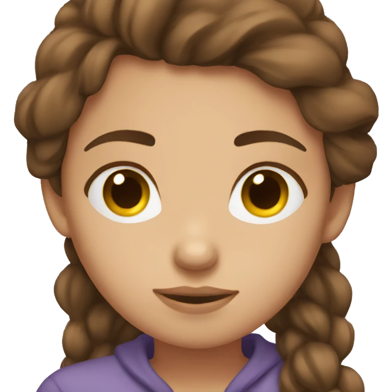 Brown hair girl sleep emoji