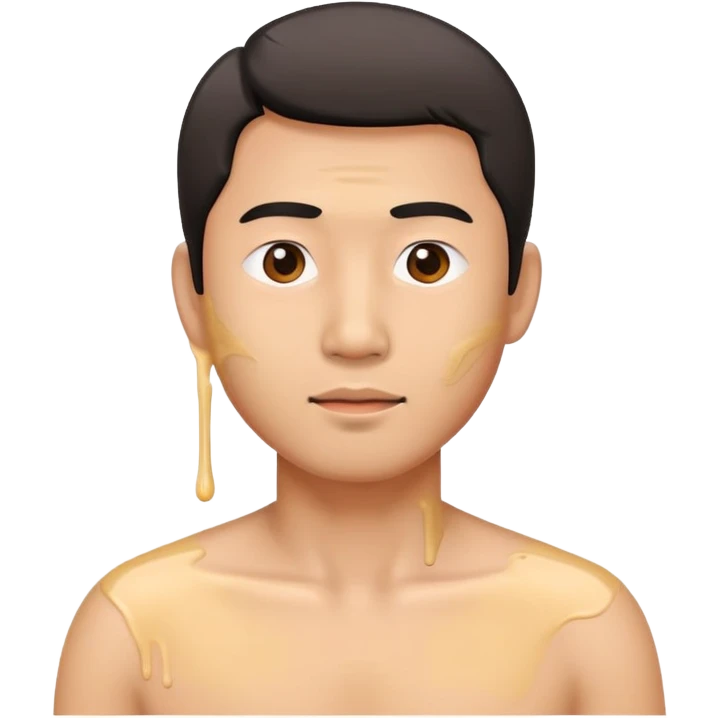 asian guy with glue on him emoji