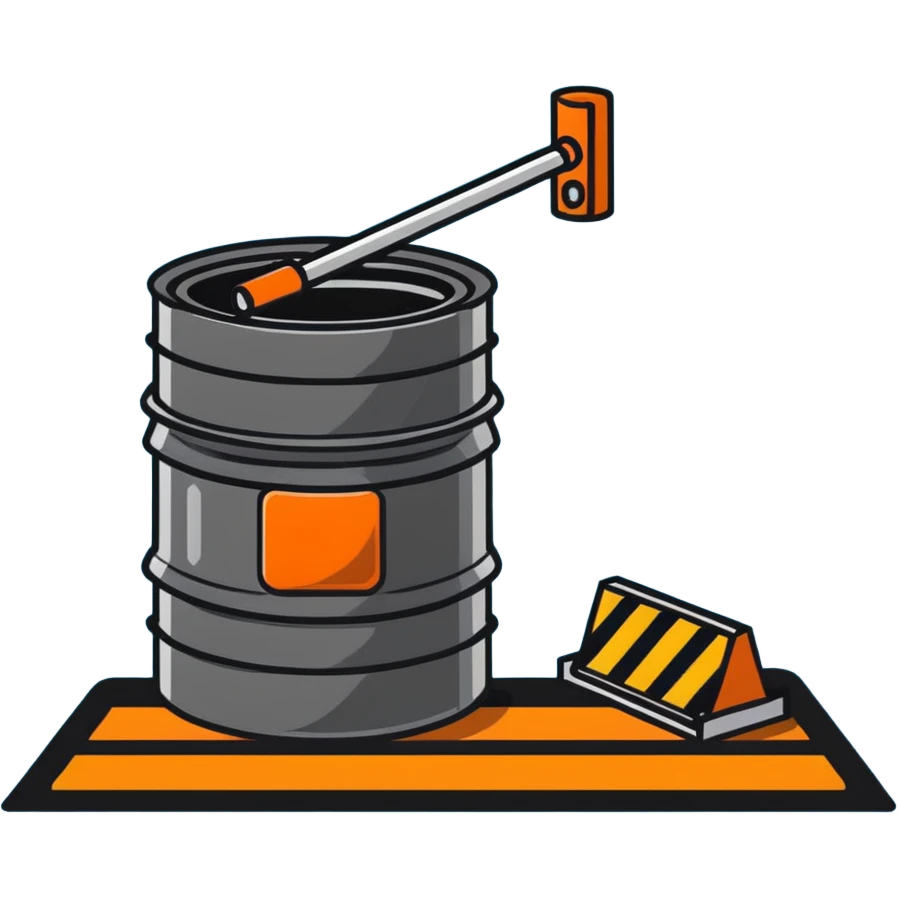 orange road construction barrel emoji