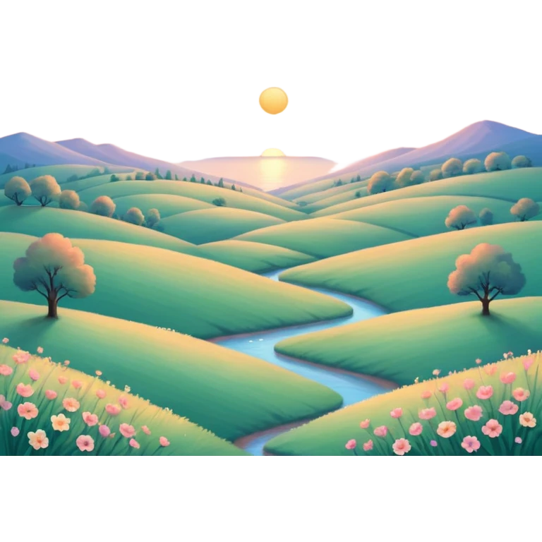 “In your eyes” P.G.  Written in a dreamy soft pastel landscape with a beautiful sunset emoji