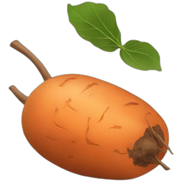 cooked sweet potato emoji