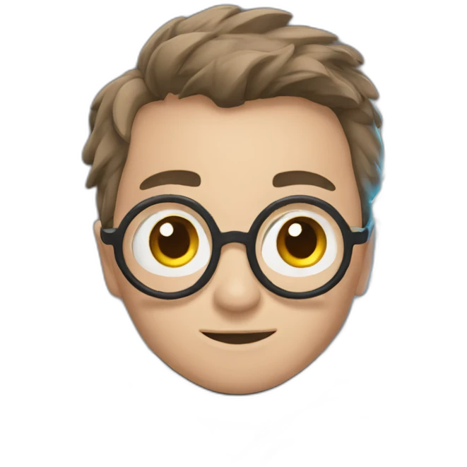 harry potter with a lightning scar emoji