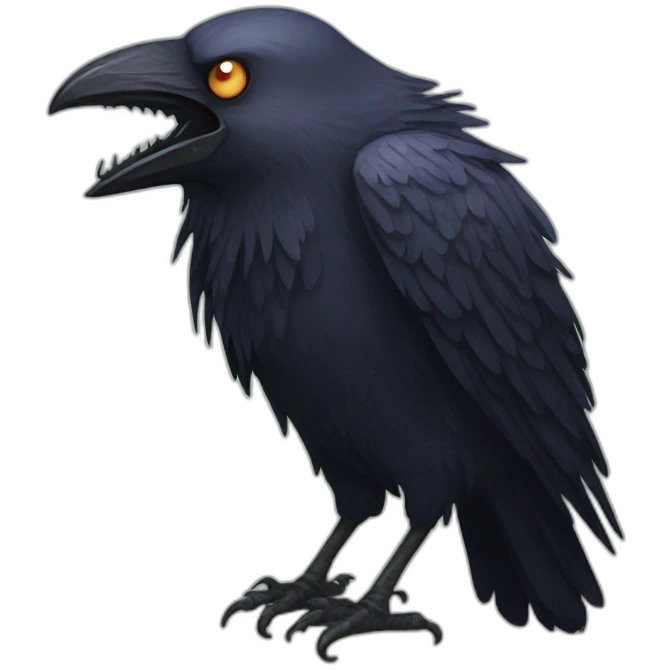Zombified crow  emoji