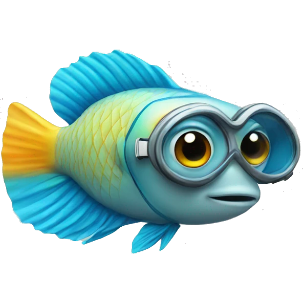 Fish wearing a snorkel emoji