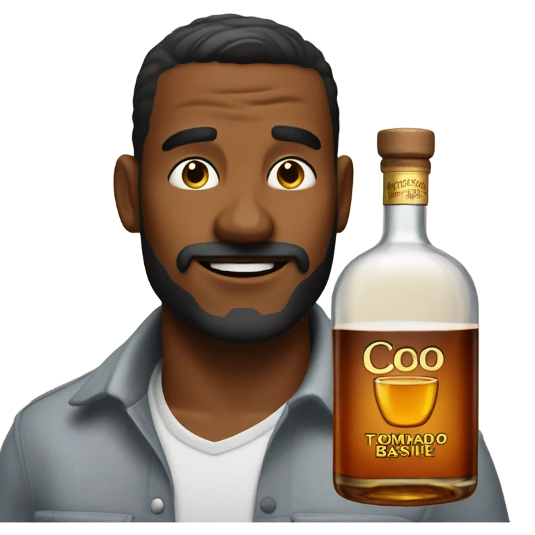 coco basile tomando whisky emoji