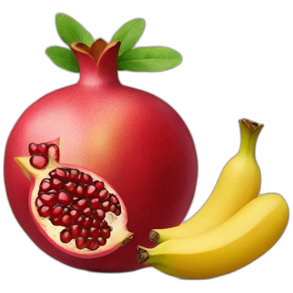 Pomegranate , banana emoji