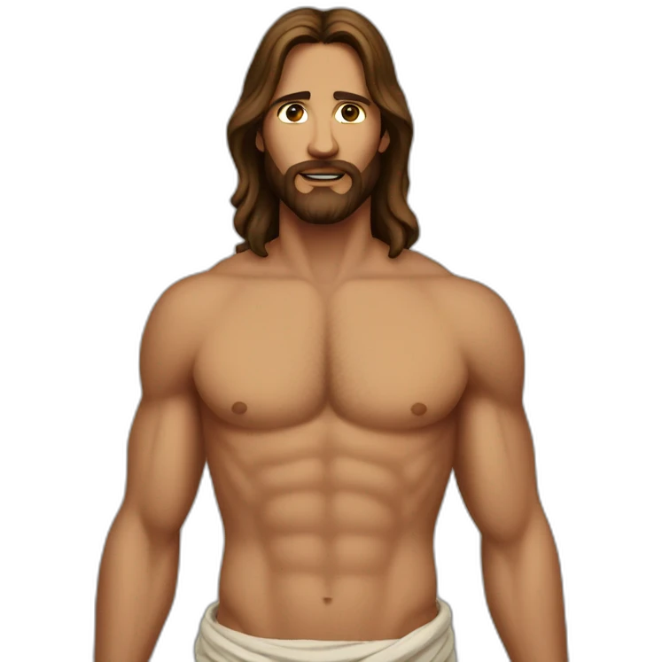 Jesus Shirtless emoji