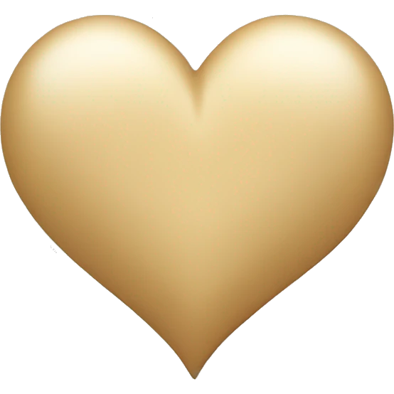 Beige heart golden emoji