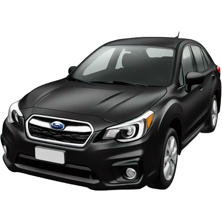 Black Subaru driving emoji