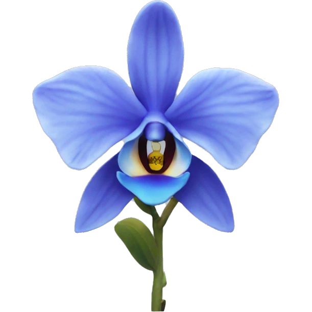 Blue orchid  emoji