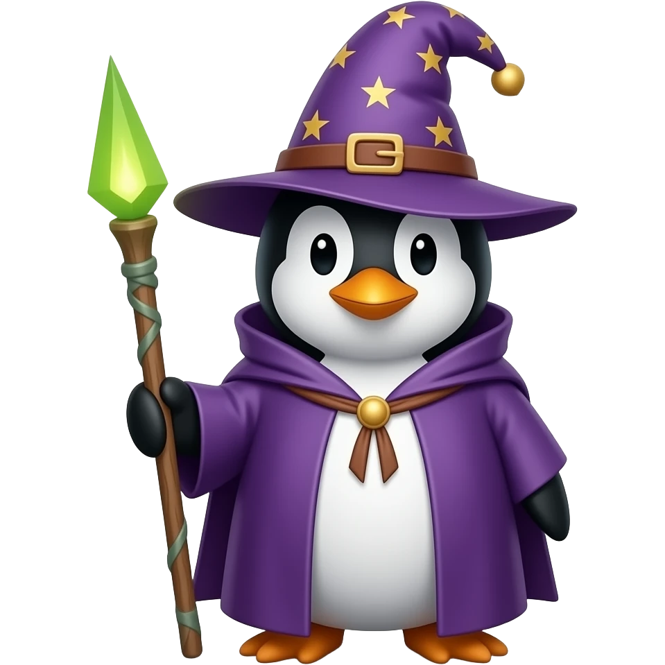 Penguin Wizard emoji