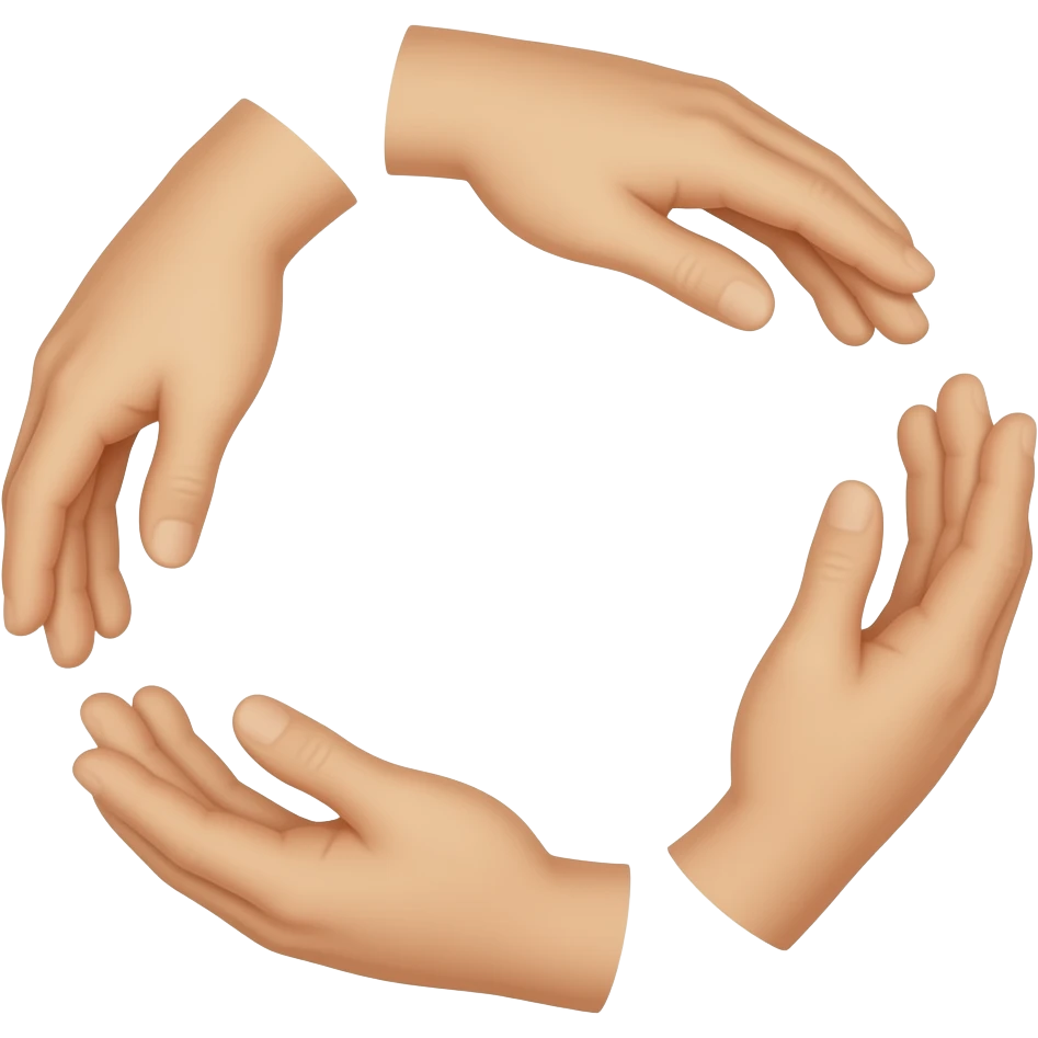 manos en movimiento de círculos emoji