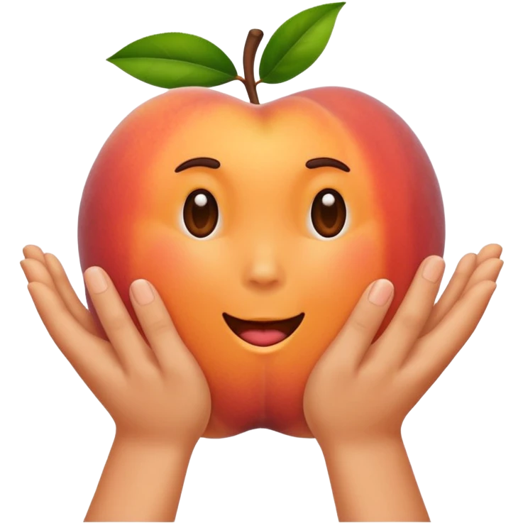 Hands slapping a peach emoji