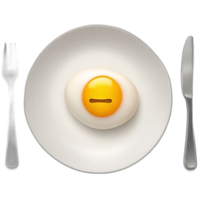 egg in a plate emoji