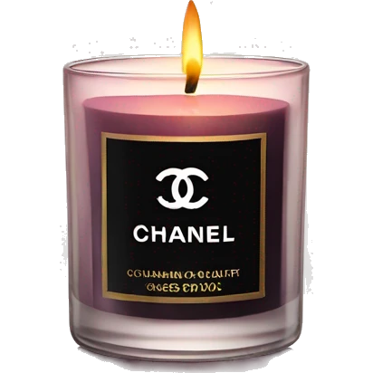 a candle in a glass chanel emoji