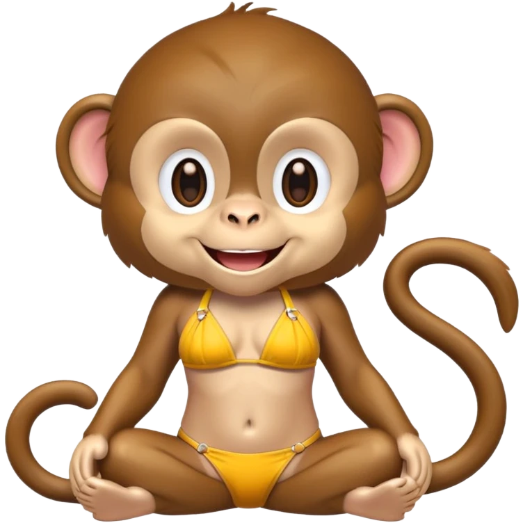 Monkey wearing a bikini  emoji