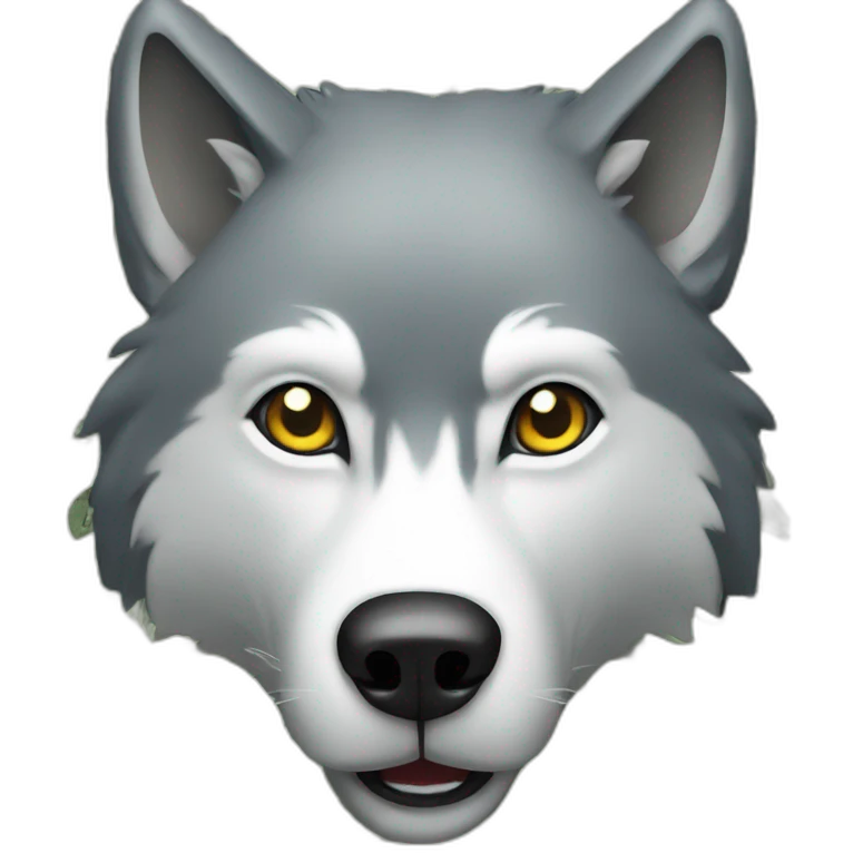 cartoon wolf money emoji