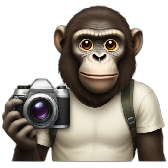ape with a camera emoji