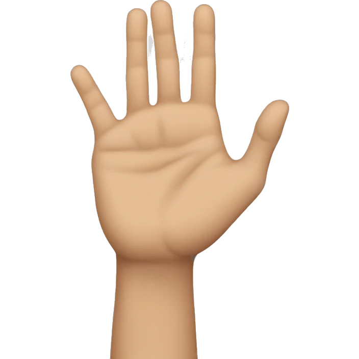 head down and hand up emoji