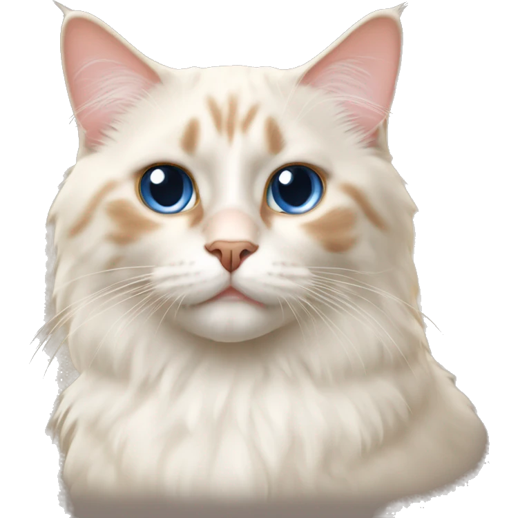 Flame point ragdoll cat emoji