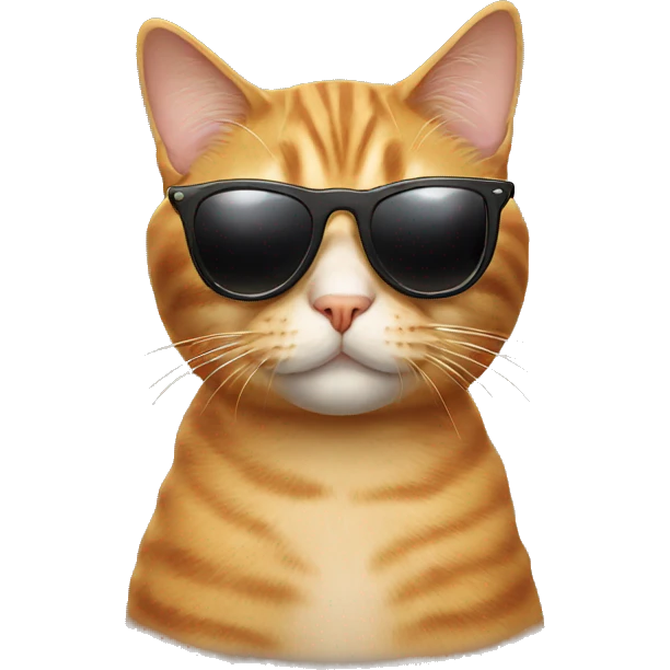 Cat with sunglasses emoji