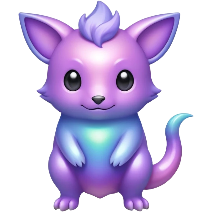 Iridescent Pastel Violet gradients Fakemon-creature emoji
