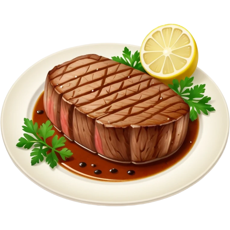 plate of steak emoji