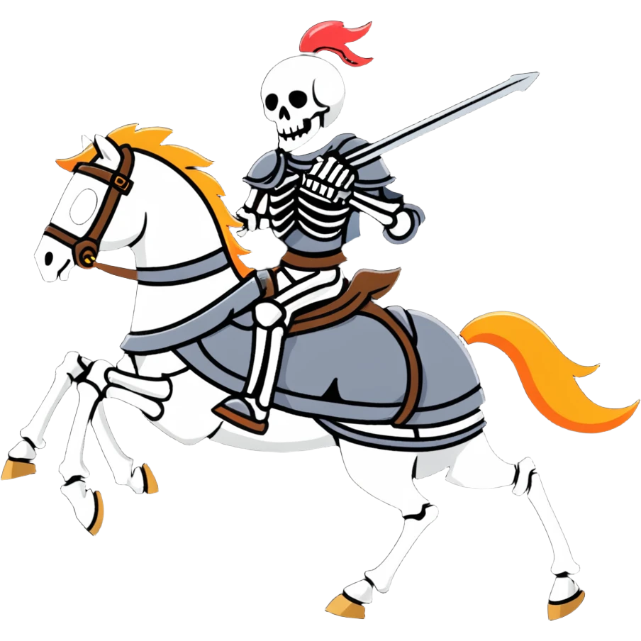 skeleton knight on a death horse emoji