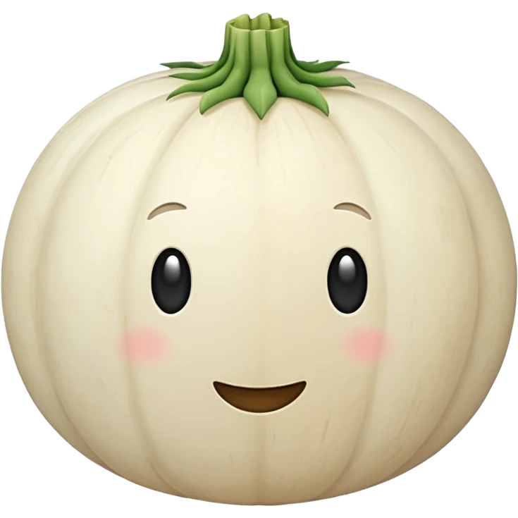a jicama, minimal, simple, clear emoji