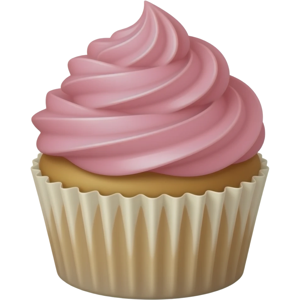 Cupcake with pink icing emoji