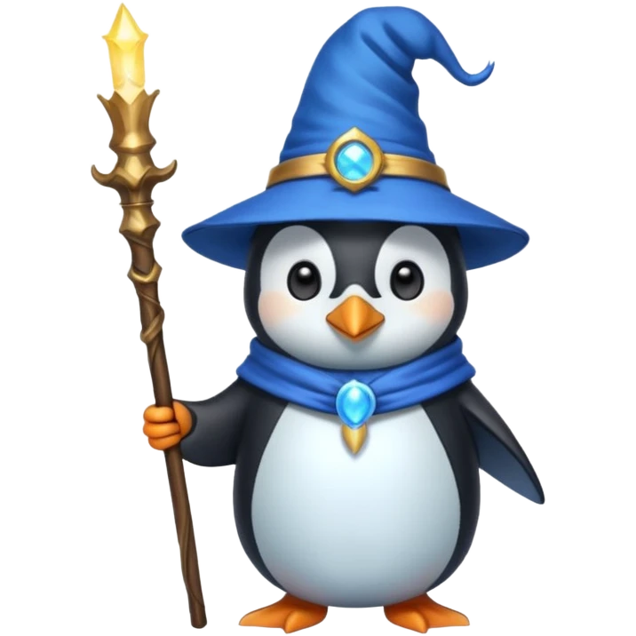 Penguin Wizard emoji