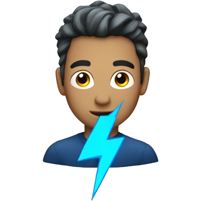 Blue lightning emoji