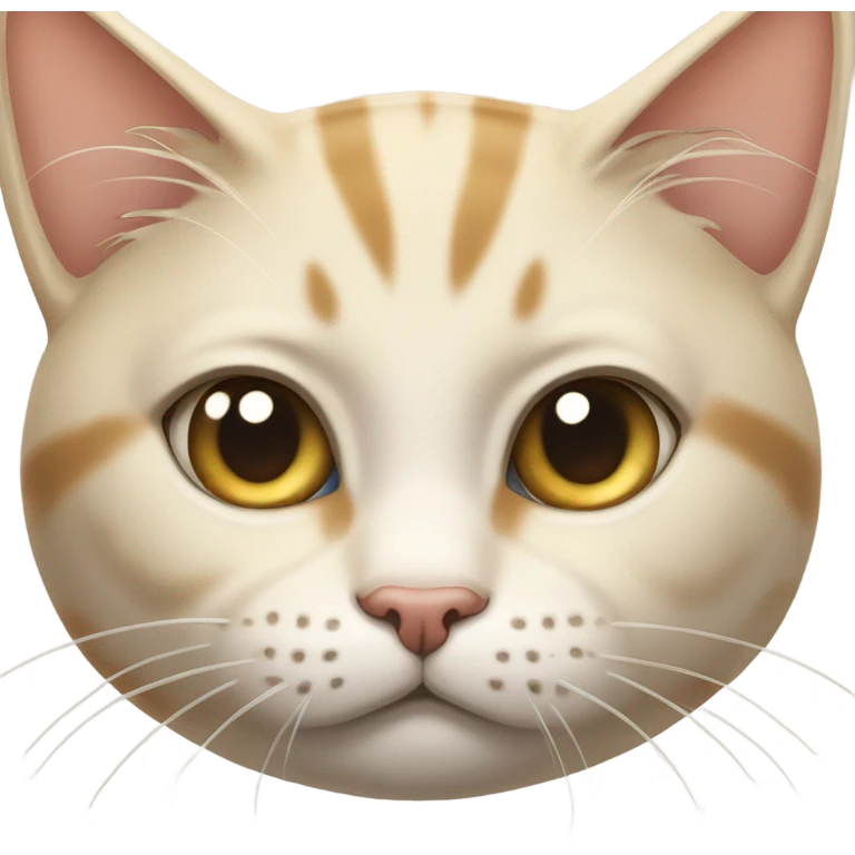 cream tabby cat pooping on bed  emoji