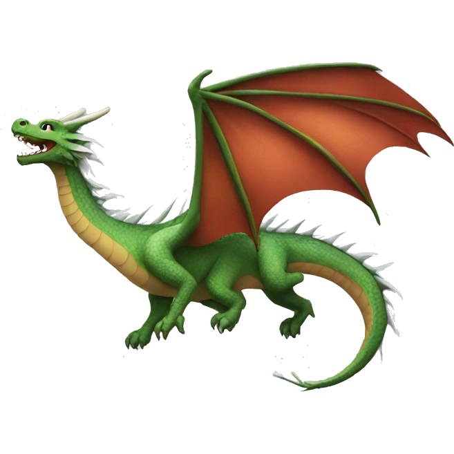 Beautiful dragon flying emoji