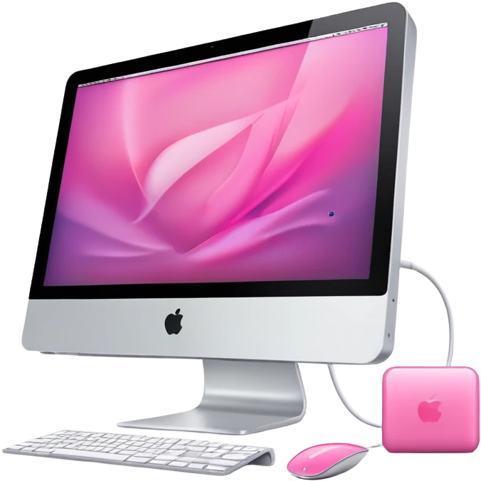 ultra realistic pink imac emoji