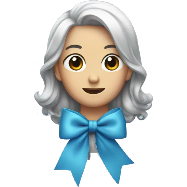 blue bow emoji