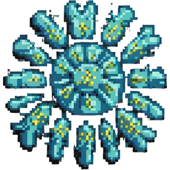 pixelated virus microbe emoji
