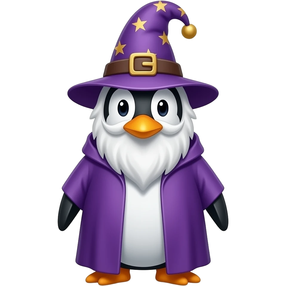 Penguin Wizard emoji