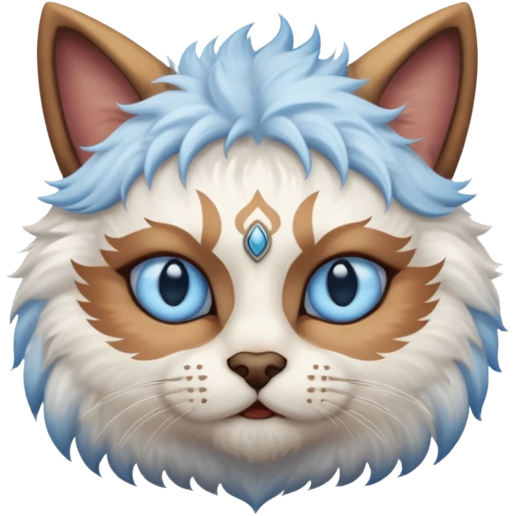 viking white cat emoji