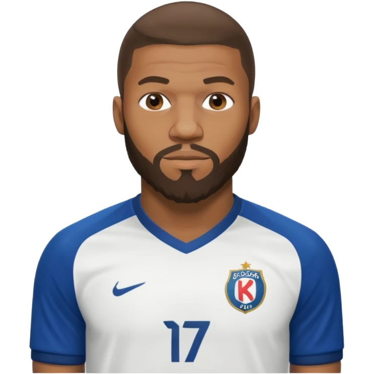 Mbappé dans une longue barbe  emoji