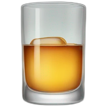 whiskey glass half full says LURK emoji