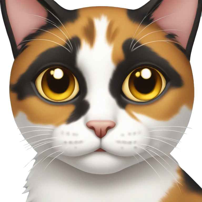 calico cat side eyeing emoji
