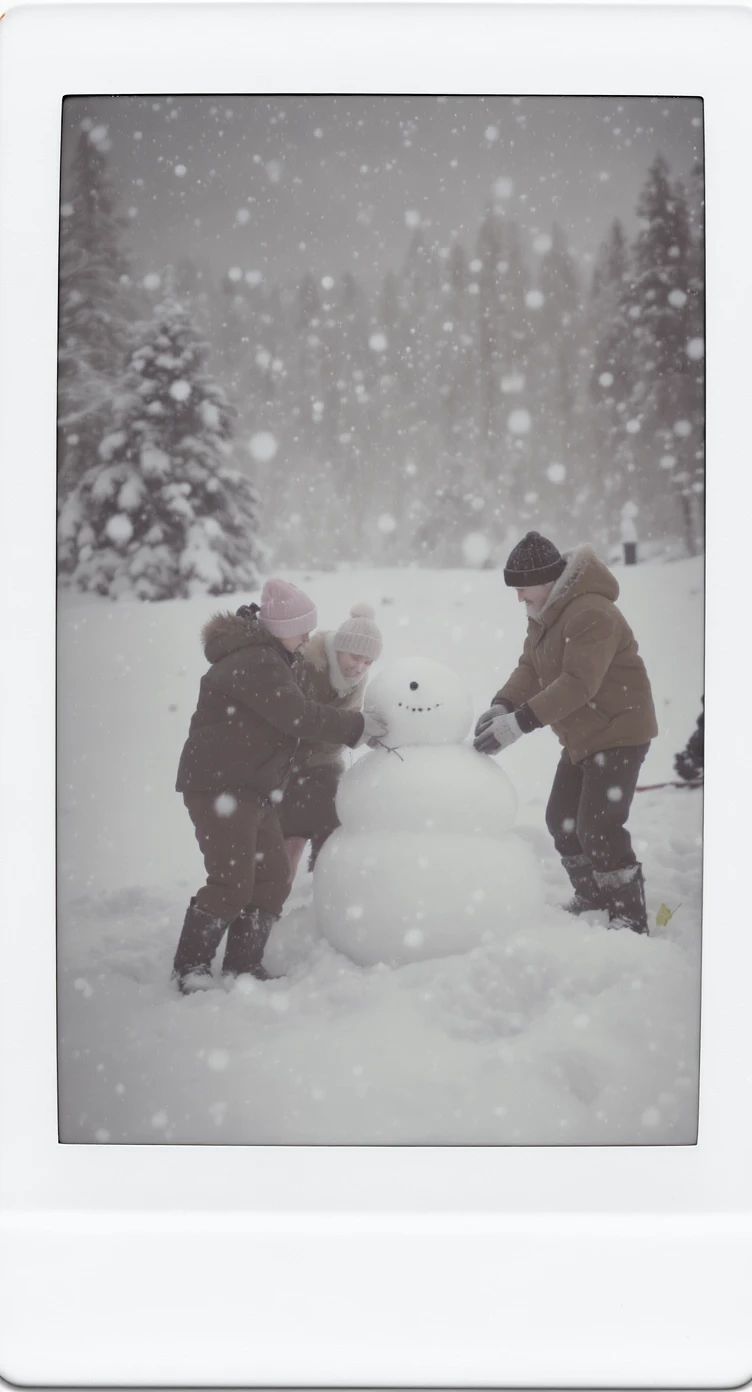 people making a snowman emoji