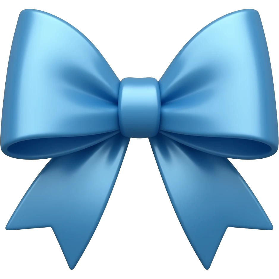 blue bow emoji