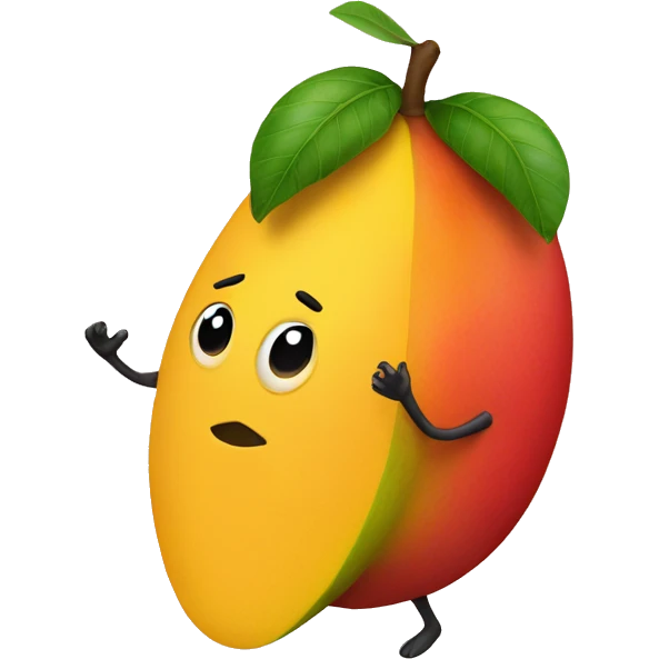 Mango with legs emoji