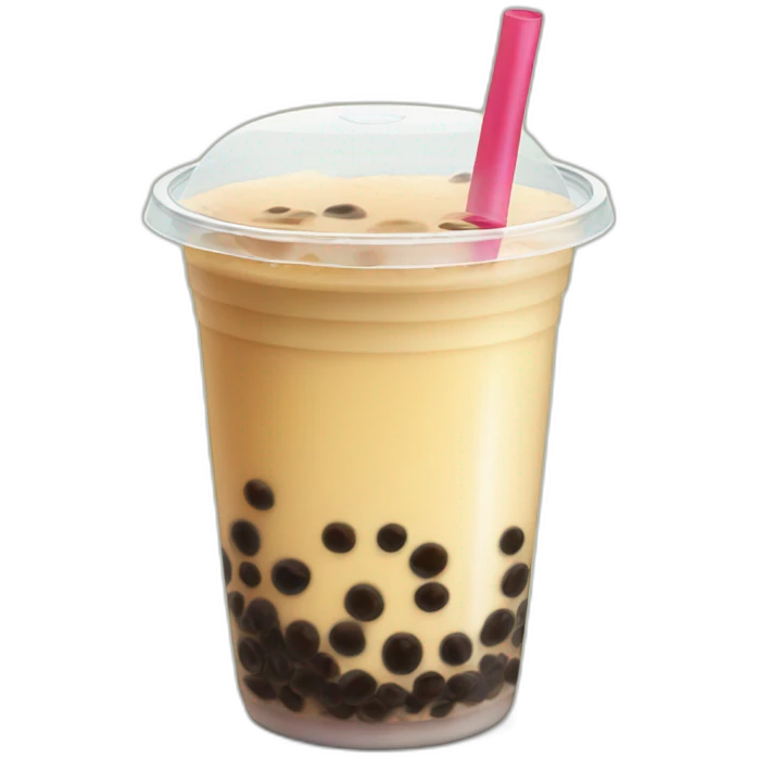 half finished bubble tea emoji